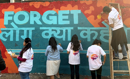 MPower project Street Art with Chal Rang De