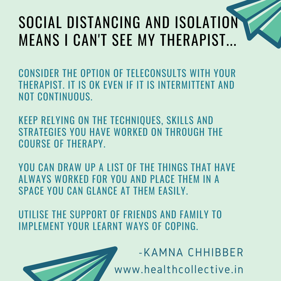 Kamna Chhibber on Therapy in the time of Isolation